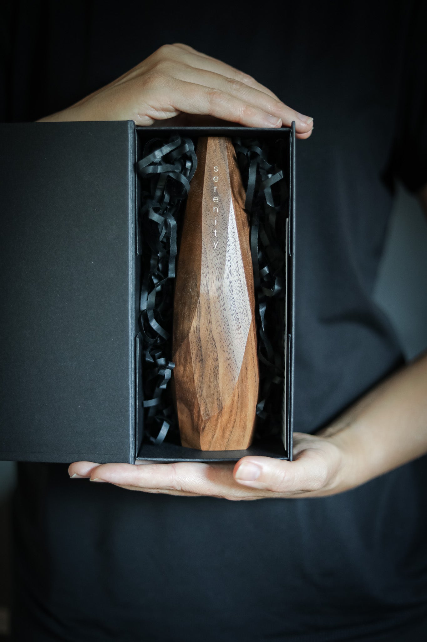 Personalized wood vase for home decor, inspirational gift, mantra vase