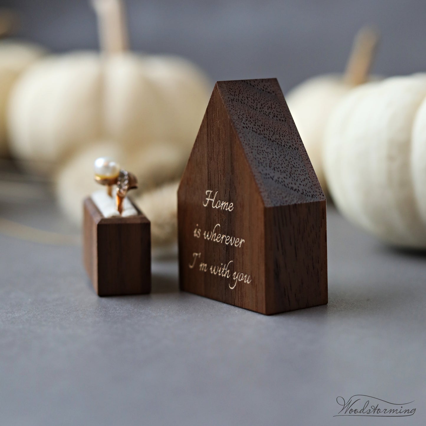 Slim house ring box - Home is wherewer I'm with you