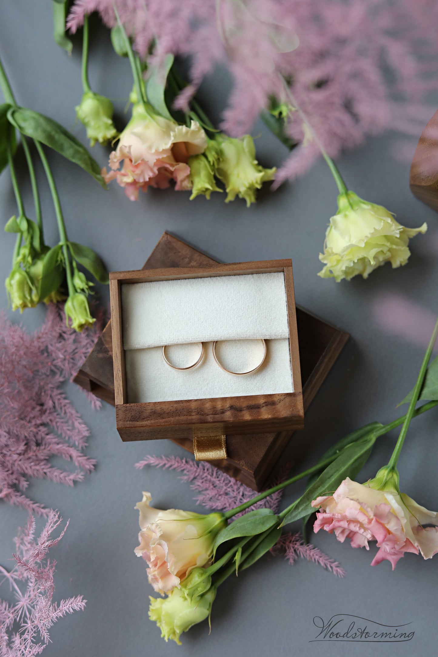 Wedding ceremony ring box, ring bearer box