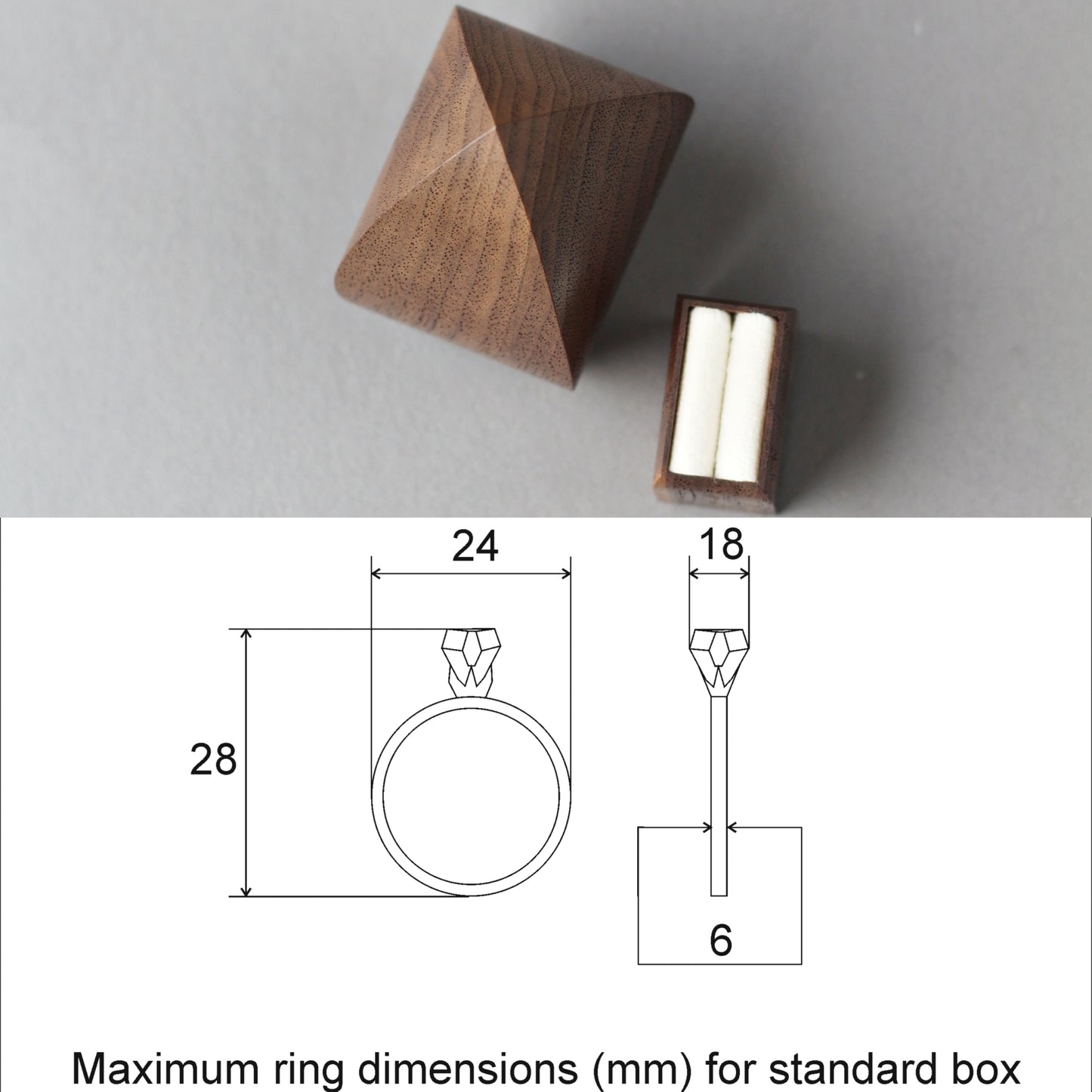Unique engagement ring box - flower bud