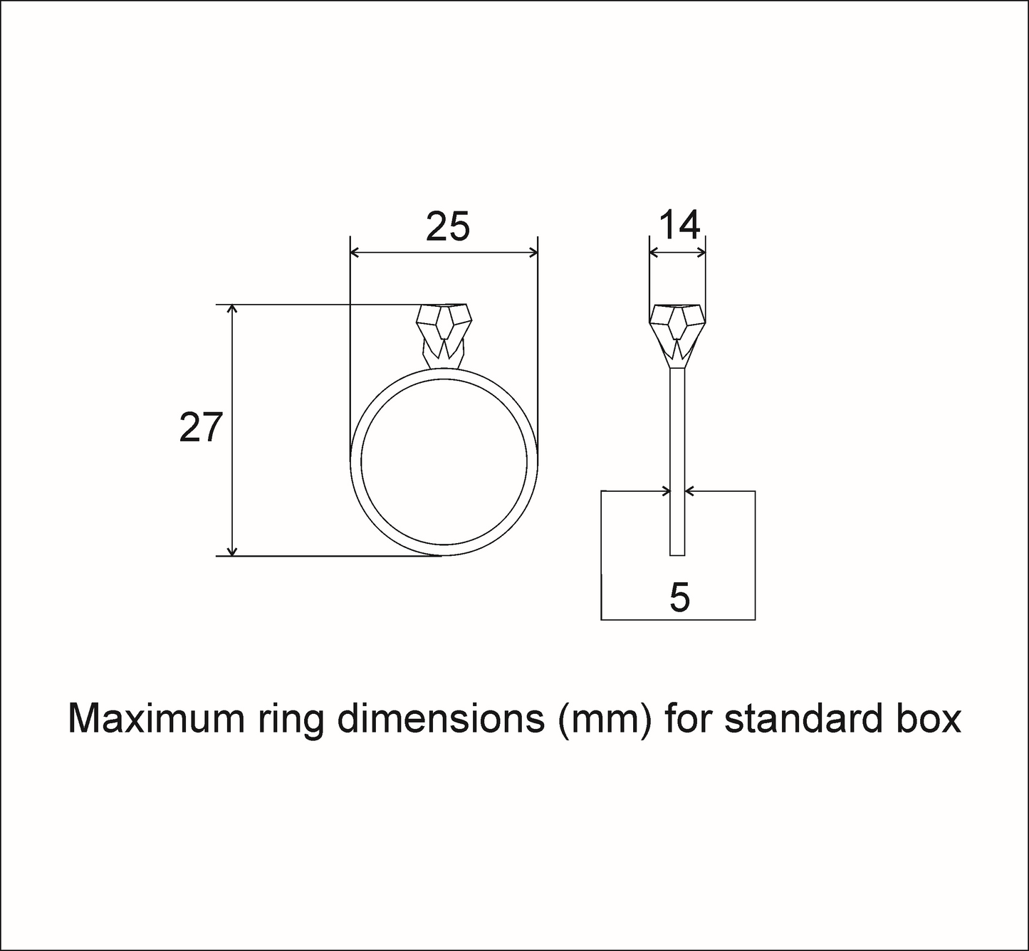 Diamond shape ring display box by Woodstorming