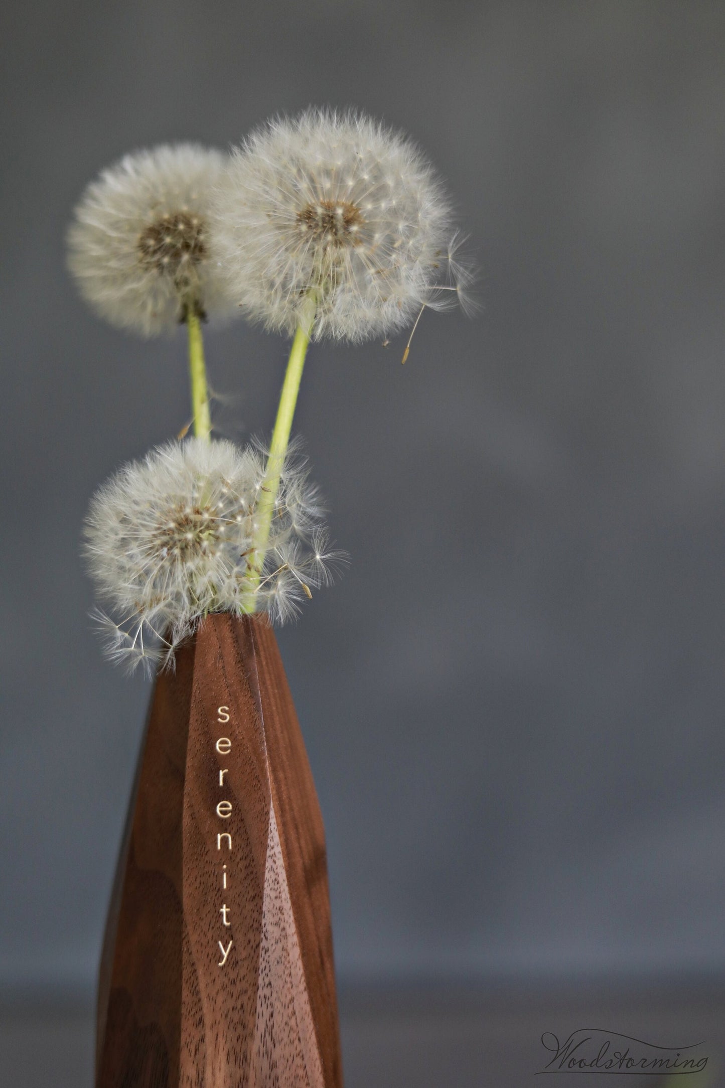Personalized wood vase for home decor, inspirational gift, mantra vase
