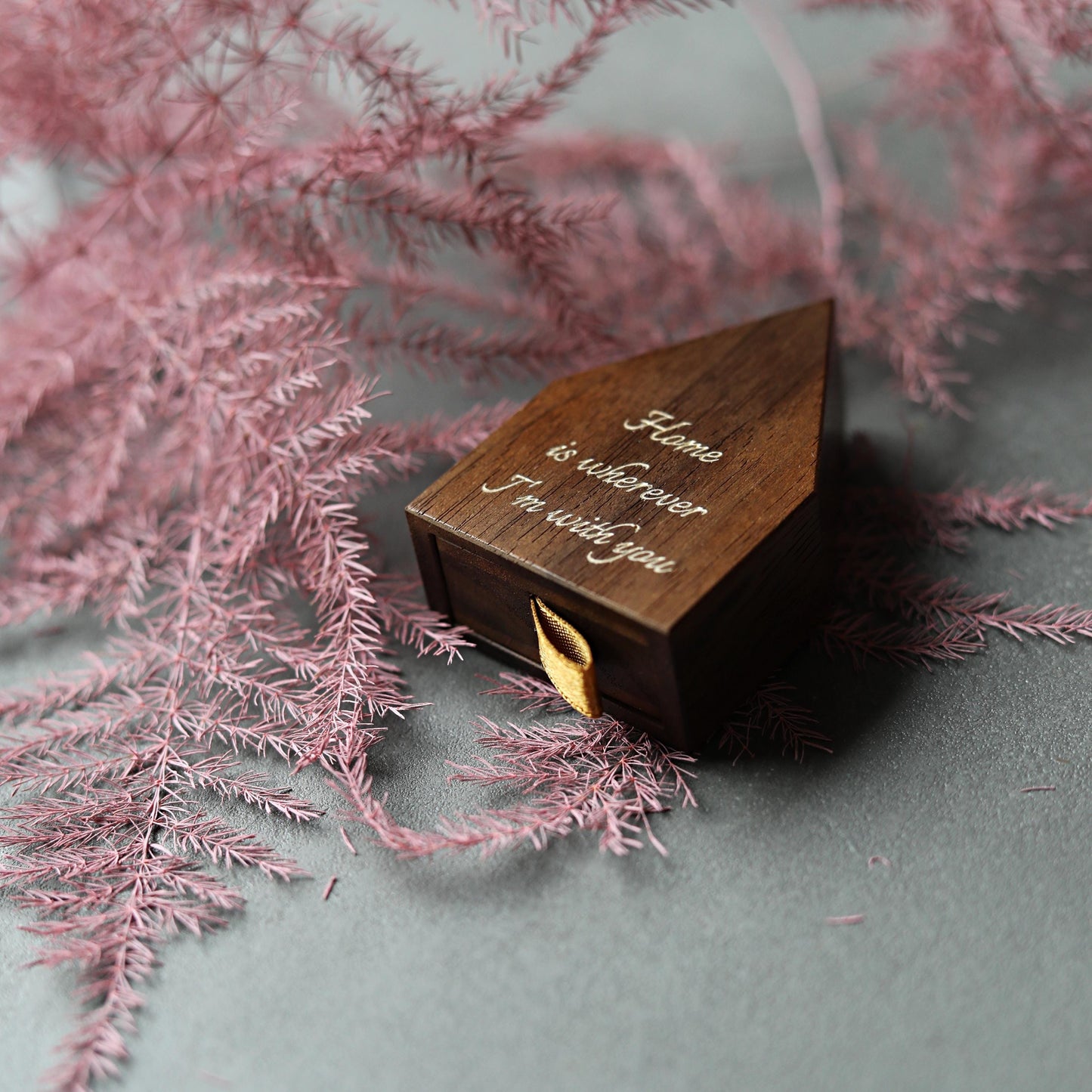 Slim house ring box - Home is wherewer I'm with you