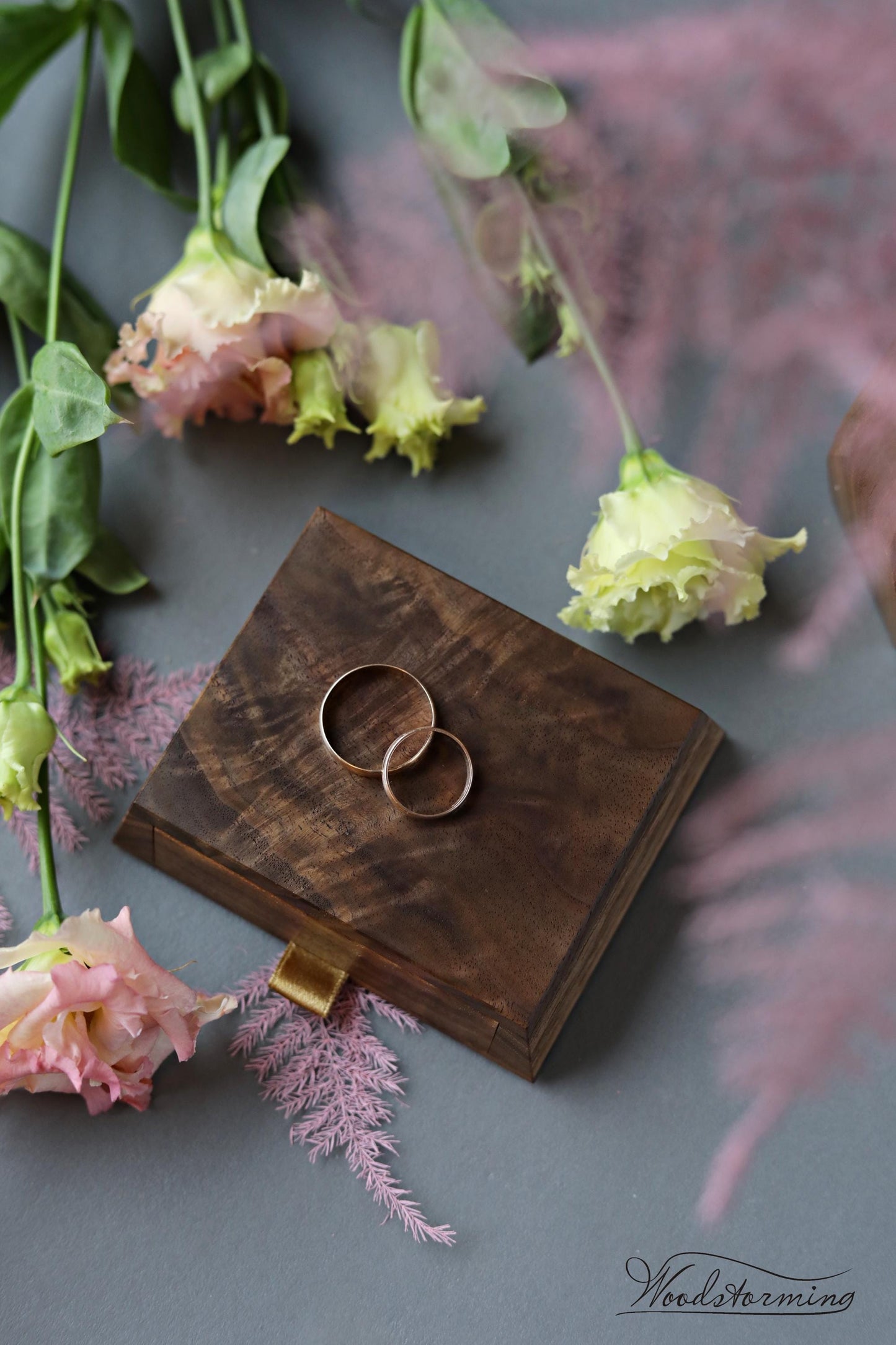 Wedding ceremony ring box, ring bearer box
