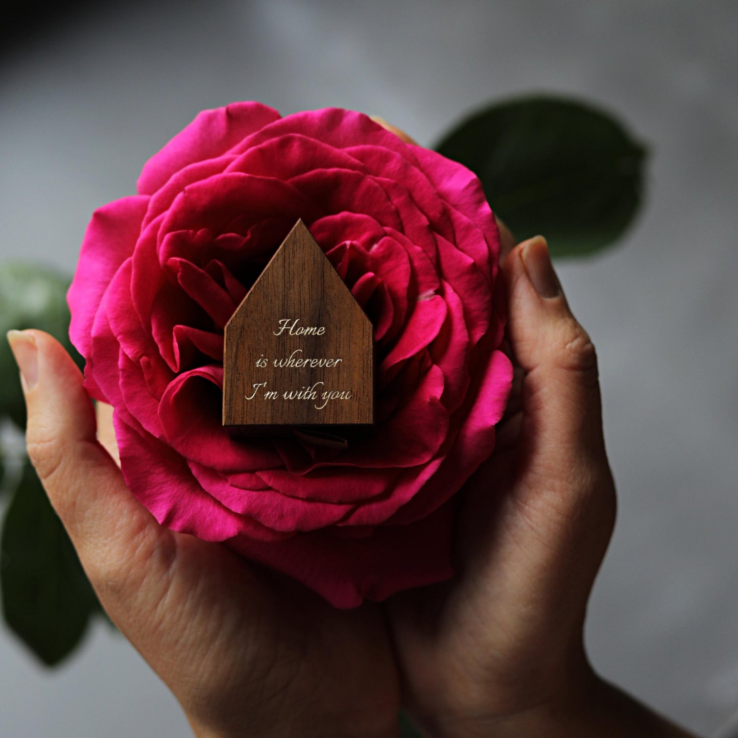 Slim house ring box - Home is wherewer I'm with you
