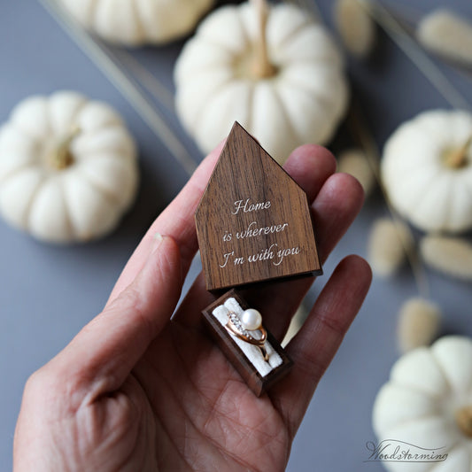 Slim house ring box - Home is wherewer I'm with you