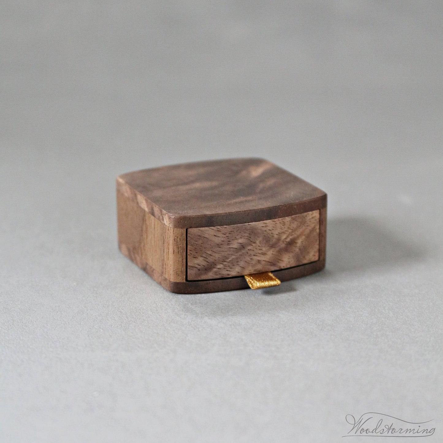 Slim proposal box - pocket size engagement ring box by Woodstorming