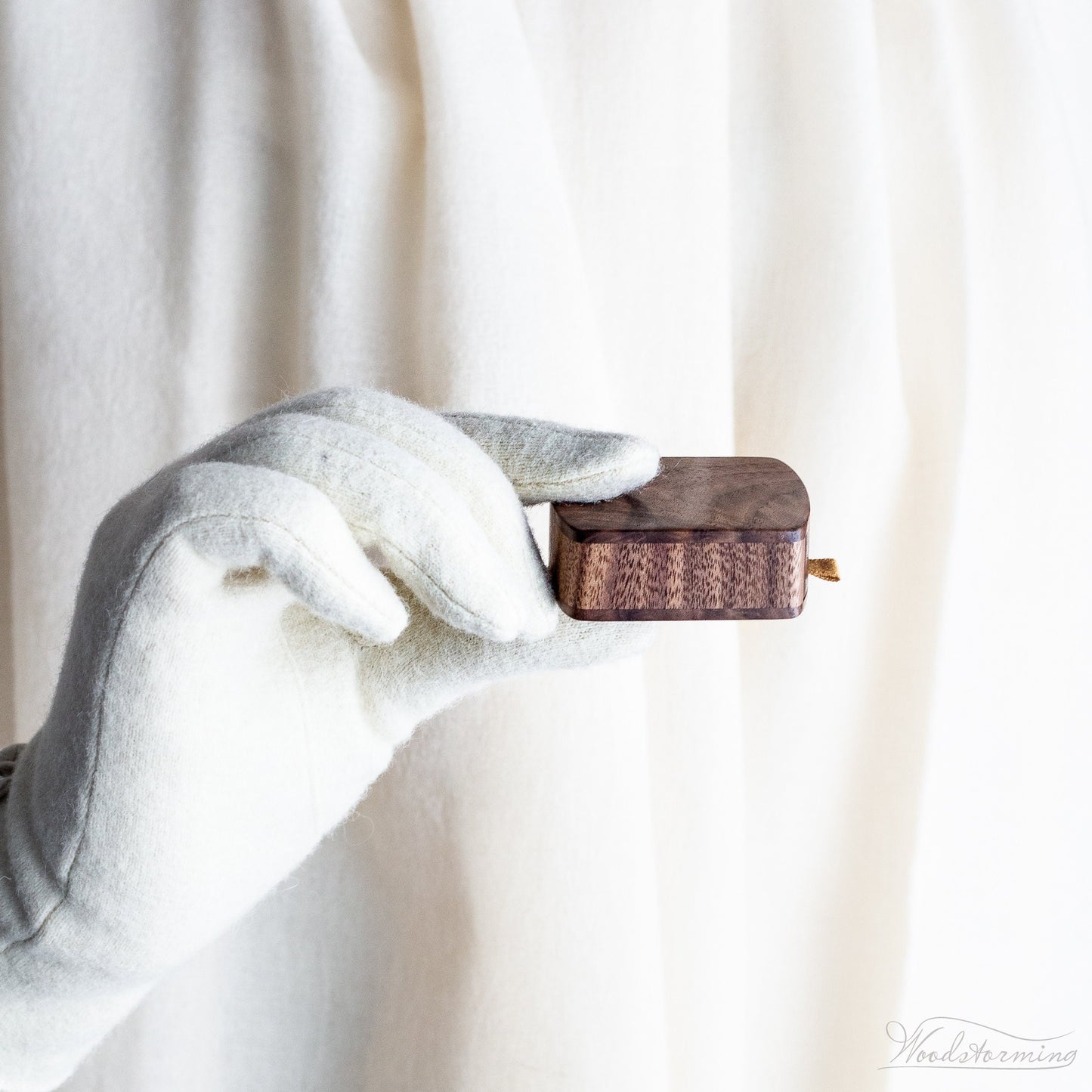 Slim proposal box - pocket size engagement ring box by Woodstorming