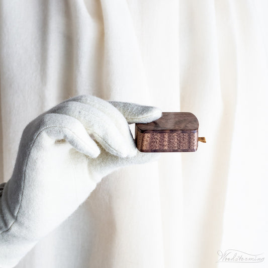 Slim proposal box - pocket size engagement ring box by Woodstorming