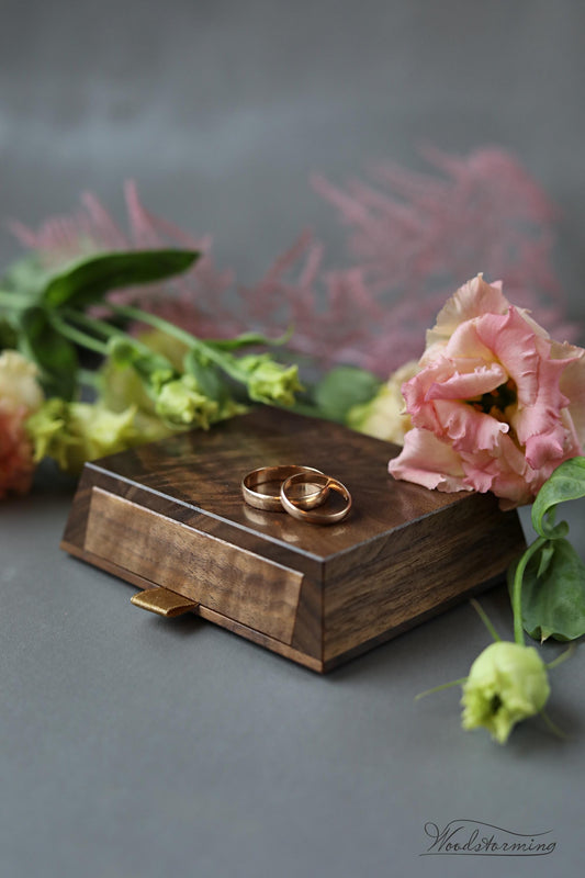 Wedding ceremony ring box, ring bearer box